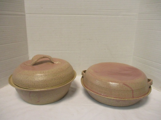Signed Hand Thrown Studio Pottery Bakers