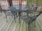 Wrought Iron Metal Mesh Table With Four Chairs