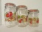 Three Vintage Glass Storage Jars