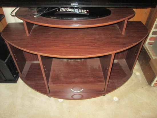 Curved Front TV Stand with Drawer