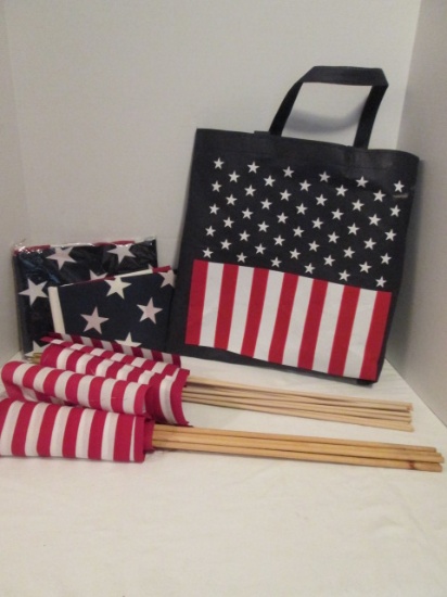 American Flags with Tote Bag