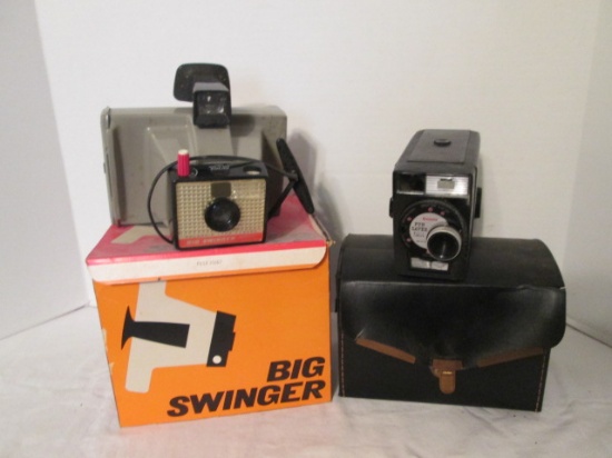 Polaroid Big Swinger Camera and Brownie Fun Saver Video Camera
