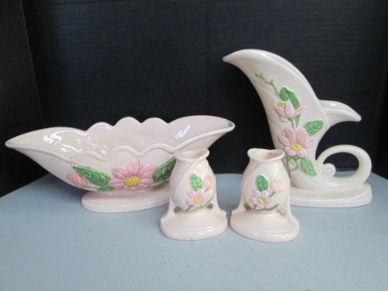 Hull Pottery Candlesticks and Planters