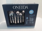 New Oneida 66 Piece Dublin Flatware Set