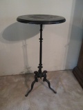 Cast Iron Table with Marble Top