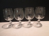 Four Cascade Crystal Water Goblets