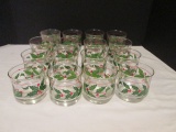 16 Christmas Mistletoe Glasses