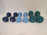 Three Pairs of Low Weight Dumbbells