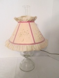 Glass Electric Faux Oil Lamp with Shade