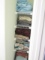 Contents of Linen Shelves-Towels, Fleece Sheet Set, Sheets, Bath Mats,
