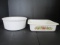 Corning Ware French White Round Casserole and Spice of Life 8