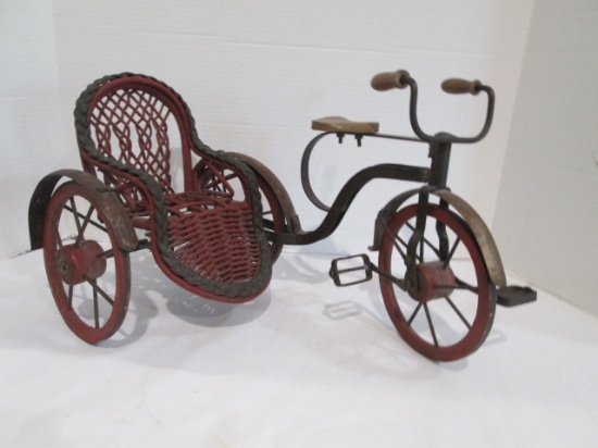 Decorative Tricycle with Woven Side Seat