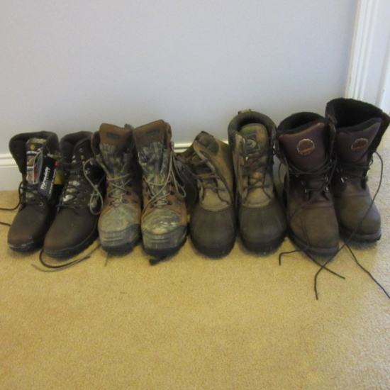 Four Pair of Lace Up Men's Hunting Boots-Game Winner Still Has Tags