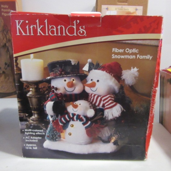 Kirkland's Fiber Optic Snowman Family in Original Box