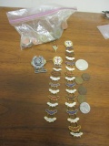 Lot of Lapel Pins & Coins