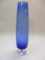 Tall Cobalt Blue w/Clear Bottom Bubble Base Vase 15 1/2