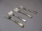 4 Vintage Silverplated Appetizer Forks By Sheffield England