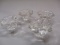 4 Clear Glass Flower Shaped Taper Candle Holders 2 1/2