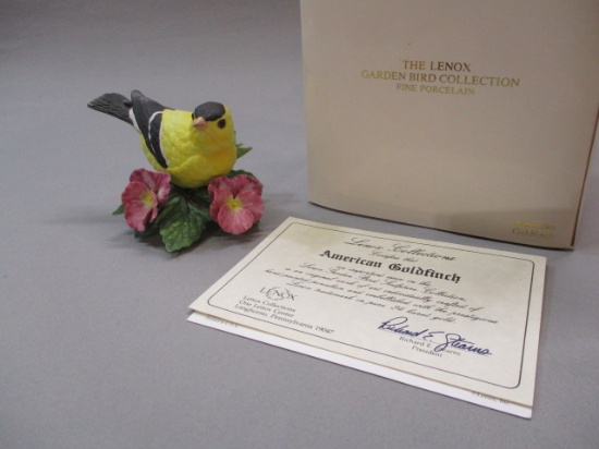 Vintage Lenox "American Goldfinch" Fine Porcelain Bird Figurine 3"
