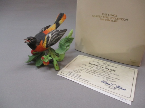 1990 Lenox "Baltimore Oriole" Fine Porcelain Bird Figurine 4"