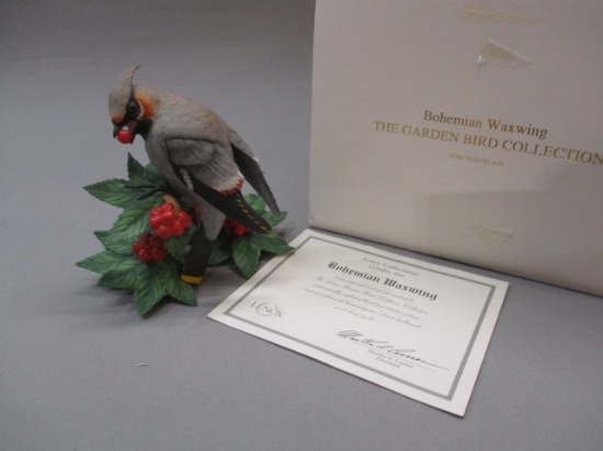 1998 Lenox "Bohemian Waxwing" Fine Porcelain Bird Figurine 4 1/2"