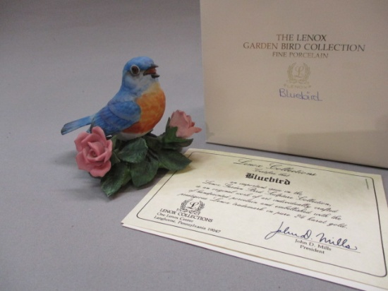 Vintage Lenox "Eastern Bluebird" Fine Porcelain Bird Figurine 3"