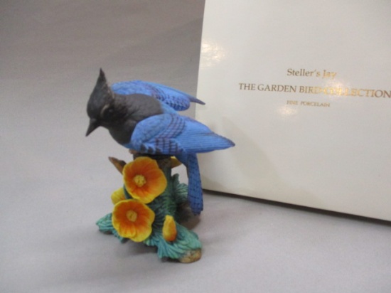 1996 Lenox "Steller's Jay" Fine Porcelain Bird Figurine 5"