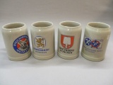 4 Munchen Ceramic Beer Stein Mugs 5 1/2