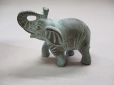 1995 Antique Bronze Elephant Marked PG 3