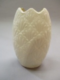 Lenox Jacquard Scalloped Rim Embossed Vase w/Gold Trim 6 1/2