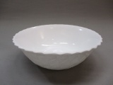 Vintage Milk Glass Basket Weave Bowl 9