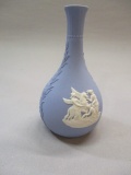 Vintage Wedgwood Blue Jasperware Vase - Made in England - 5 1/2
