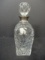 Crystal Decanter w/English Sterling Silver Neck