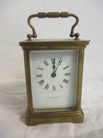 Tilden Thurber Co. Providence Brass Carriage Clock w/key