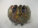 Dugan Carnival Glass Rose Bowl Footed Grapevine