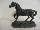 Metal Clock Horse Statue