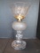 Clear Glass Oil Lamp with Frost Font