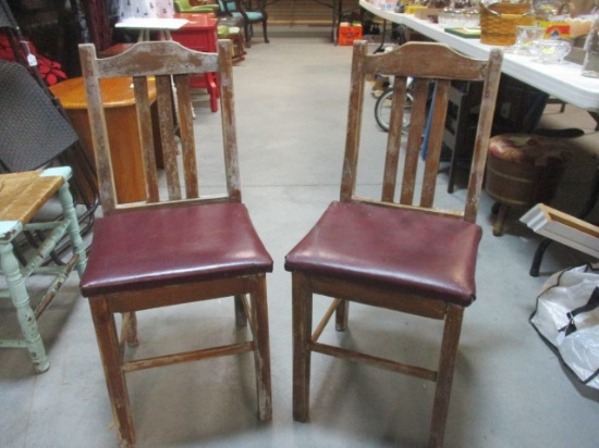Wood Vintage Chairs (Lot of 2)