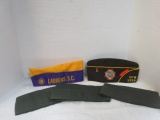 Laurens Lion's Club Garrison Hat, 3 Army Garrison Hats, &