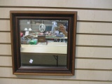Wood Framed Square Wall Mirror