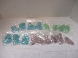 Blue,Green, Purple Crystal Beads (17 Strings)
