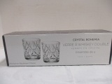 Crystal Bohemia Whiskey Double Glasses in Box