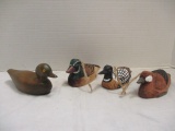 Lot of 4 Wood Ducks