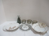 Smoke Glass Misc. & White/Gold Dishes