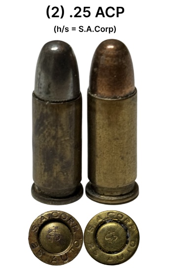 2rds. of .25 AUTO Ammunition