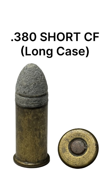 .380 SHORT CF (Long Case) Cartridge