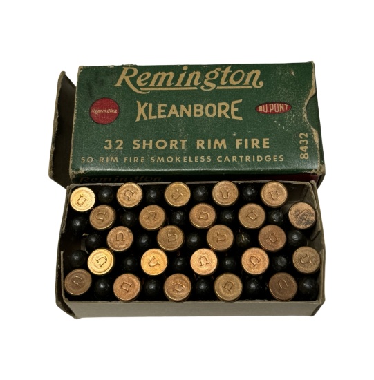 NIB Factory 48rds. of .32 SHORT Rimfire Remington Kleanbore Ammunition