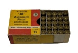 NIB Factory 25rds. of .38 AUTOMATIC 130gr. Solid Kynoch Ammunition