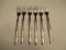 Six Faux Bamboo Handled Stainless Hors d’oeuvre Forks