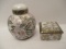 Floral Jar and Trinket Box